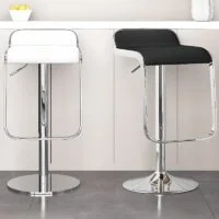 Casual Metallic Rectangular Bar Stool with sleek metallic finish and rectangular seat, offering stylish and comfortable seating for any space.