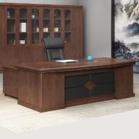 A 1600mm executive desk for home office, featuring a spacious work surface and sleek, modern design for productivity and style.