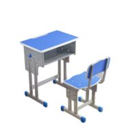 Brightly colored kids homework study desk with storage compartments.