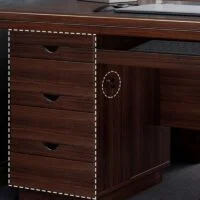Executive 1.4M Home Office Desk with a sleek, modern design, perfect for professional home office settings.