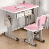 Cute Modern Adjustable Kids Desk with vibrant colors and ergonomic design, perfect for study and play.