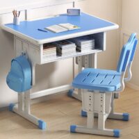 Cute Modern Adjustable Kids Desk with vibrant colors and ergonomic design, perfect for study and play.