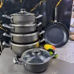 Premium non-stick pots and a pan set for easy cooking and effortless cleanup.
