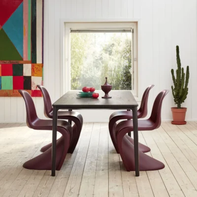 Vitra Panton Eames Dining Chair in stylish design, featuring ergonomic curves and modern aesthetics, perfect for contemporary dining spaces.