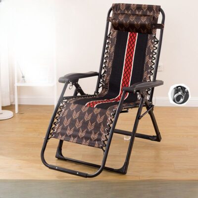 Modern lawn reclining outdoor chair with headrest, designed for comfort and relaxation in outdoor spaces like gardens and patios.