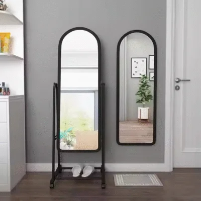 modern black arched full length mirror, full body mirror, black frame mirror, arched mirror, modern decorative mirror, floor standing mirror, wall leaning mirror, contemporary full length mirror, sleek black mirror, elegant arched mirror, minimalist full mirror, black framed mirror, large dressing mirror, tall standing mirror, full size mirror, bedroom mirror, living room mirror, hallway mirror, entryway mirror, frameless mirror option, decorative wall mirror, home decor mirror, modern interior mirror, black arch mirror, vertical full length mirror, reflective surface mirror, dressing room mirror, makeup mirror, mirror with metal frame, black metal frame mirror, arched top mirror
