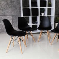 Black Eames Dining Home Chair, Eames style chair, black dining chair, modern home chair, designer dining chair, molded plastic chair, Eames replica chair, black Eames side chair, minimalist dining chair, Scandinavian chair, black armless chair, ergonomic dining chair, contemporary home chair, stylish black chair, molded seat chair, modern plastic chair, black Eames molded chair, classic dining chair, sleek dining room chair, home furniture chair, mid-century modern chair, black home chair, black modern seat, Eames-inspired chair, minimalist Eames chair, dining chair with wood legs, black accent chair, plastic home chair, black kitchen chair, side dining chair, black molded chair, retro-style chair, armless plastic chair, black indoor chair, Eames DSW chair, sturdy dining chair, wooden leg chair, black Eames DSW, versatile dining chair, black plastic seat, Eames design chair, chic dining chair, compact dining chair, space-saving dining chair, home dining seat, decorative black chair, black Eames kitchen chair, sleek Eames dining chair, lightweight plastic chair, molded ergonomic seat, durable home chair, molded black chair, stylish home seating, modern black chair, black living room chair, multipurpose chair, home office chair, decorative Eames chair, sturdy black chair, smooth finish chair, mid-century dining seat, Eames-inspired furniture, black side seating, kitchen side chair, cozy home chair, solid plastic chair, black furniture piece, black chair with wooden legs, black ergonomic home chair, interior dining chair, elegant black chair, molded modern chair, black plastic furniture, dining table chair, black side dining seat, trendy Eames chair, residential black chair, black Eames side seat, stylish plastic chair, timeless dining chair, matte black chair, easy-to-clean chair, comfortable plastic seat, black designer furniture, black molded dining seat, black modern Eames style chair, home use Eames chair, classic plastic chair, chic interior chair, black seat for dining, black molded plastic seat.