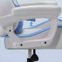 cream gaming chair, off-white upholstery, portable wheels, caster base, ergonomic design, high back chair, home office seating, neutral color scheme, stylish computer chair, adjustable height, recline feature, faux leather cream, fabric gaming chair, modern aesthetic, minimalist design, light-colored chair, swivel chair, desktop setup, task seating, comfortable design, lumbar pillow, neck support, plush padding, white base, professional look, sleek profile, executive gaming chair, durable construction, easy to move, rolling chair, high quality material, gamer furniture, streaming chair, workspace essential, five star base, smooth rolling casters, beige gaming chair, ivory office chair, contemporary furniture, adjustable armrests, deep recline, vinyl upholstery, supportive seat, clean design, versatile seating, light leatherette, sophisticated gaming, large capacity, home decor friendly.