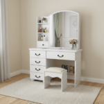 Trendy standard white vanity table, white makeup vanity, bedroom vanity table, modern vanity furniture, sleek white dressing table, vanity with drawers, cosmetic storage table, compact vanity desk, stylish bedroom furniture, elegant vanity unit, tabletop mirror desk, contemporary makeup station, white beauty desk, organizer vanity table, bedroom dresser table, small space vanity, functional vanity furniture, minimalist vanity table, professional makeup vanity, chic white vanity, portable vanity desk, wooden vanity table, melamine finish vanity, cosmetic organizer desk, luxury bedroom vanity, modern dressing table, white lacquer vanity, storage vanity drawers, home vanity station, trendy beauty table, professional dressing table, tabletop organizer vanity, elegant makeup station, bedroom furniture desk, practical vanity unit, makeup and storage desk, white bedroom furniture, sleek dressing unit, compact makeup table, vanity with compartments, stylish cosmetic desk, contemporary beauty furniture, white vanity table setup, small bedroom vanity, functional makeup station, durable vanity table, minimalist beauty desk, elegant bedroom organizer, modern white vanity